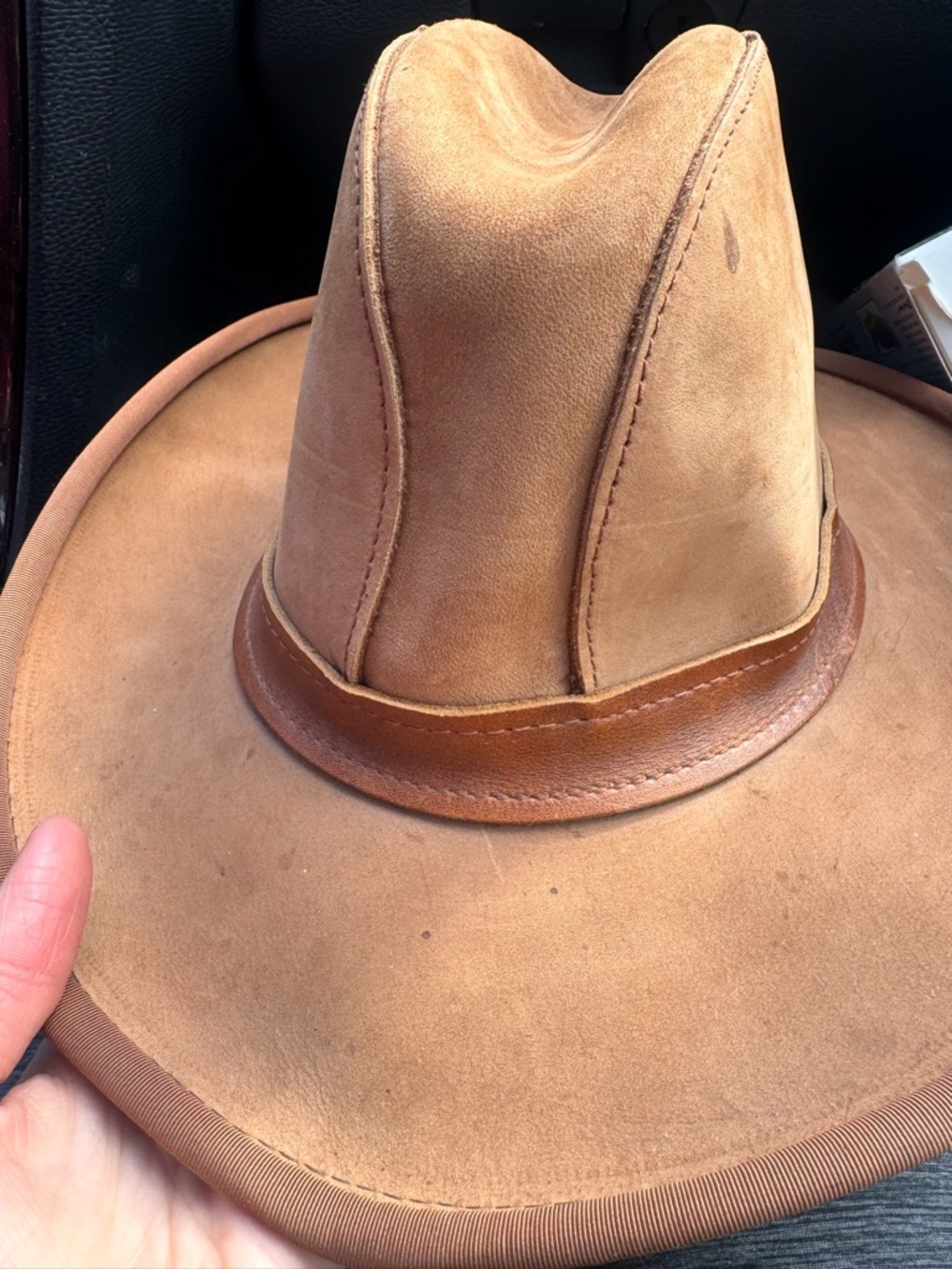 Womens Cowboy Hat, Western-style hat, vintage, fedora boho cowboy